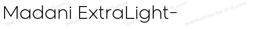 Madani ExtraLight字体转换